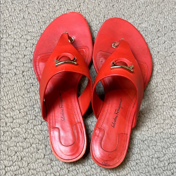 Salvatore Ferragamo Bold Red Sandals - Picture 2 of 6
